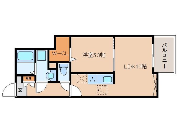 京終駅 徒歩8分 1階の物件間取画像